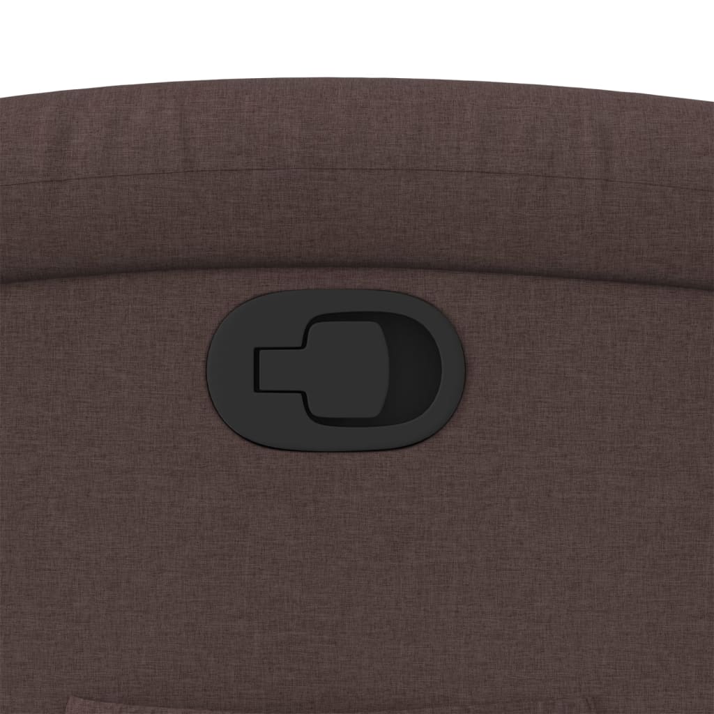 Poltrona reclinável tecido castanho-escuro