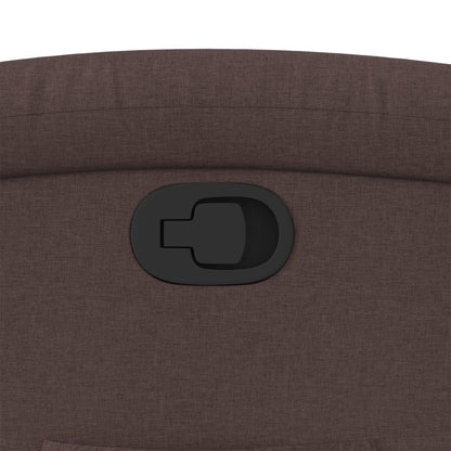 Poltrona reclinável tecido castanho-escuro