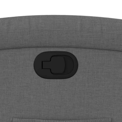 Poltrona reclinável em tecido cinza escuro