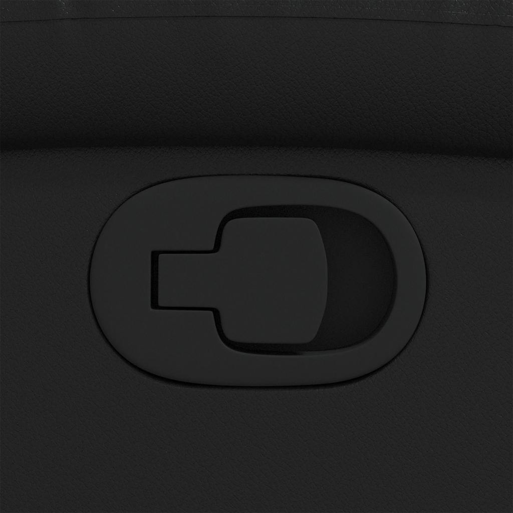 Poltrona reclinável em couro sintético preto