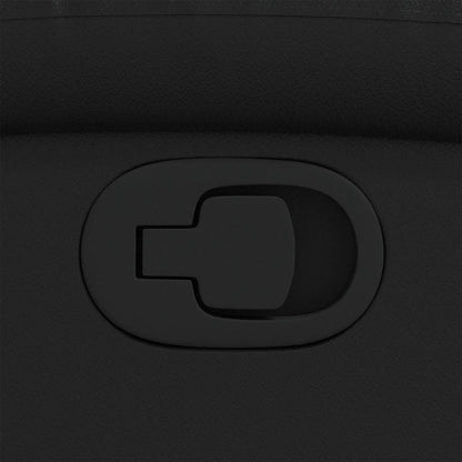 Poltrona reclinável em couro sintético preto