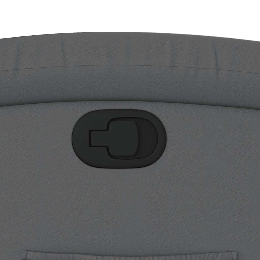 Poltrona reclinável couro artificial cinzento