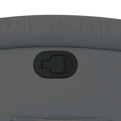 Poltrona reclinável couro artificial cinzento