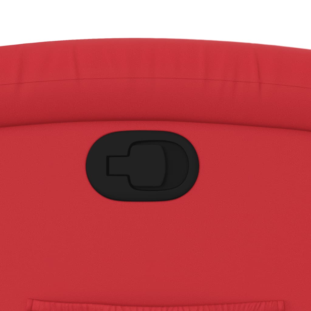 Poltrona reclinável couro artificial vermelho