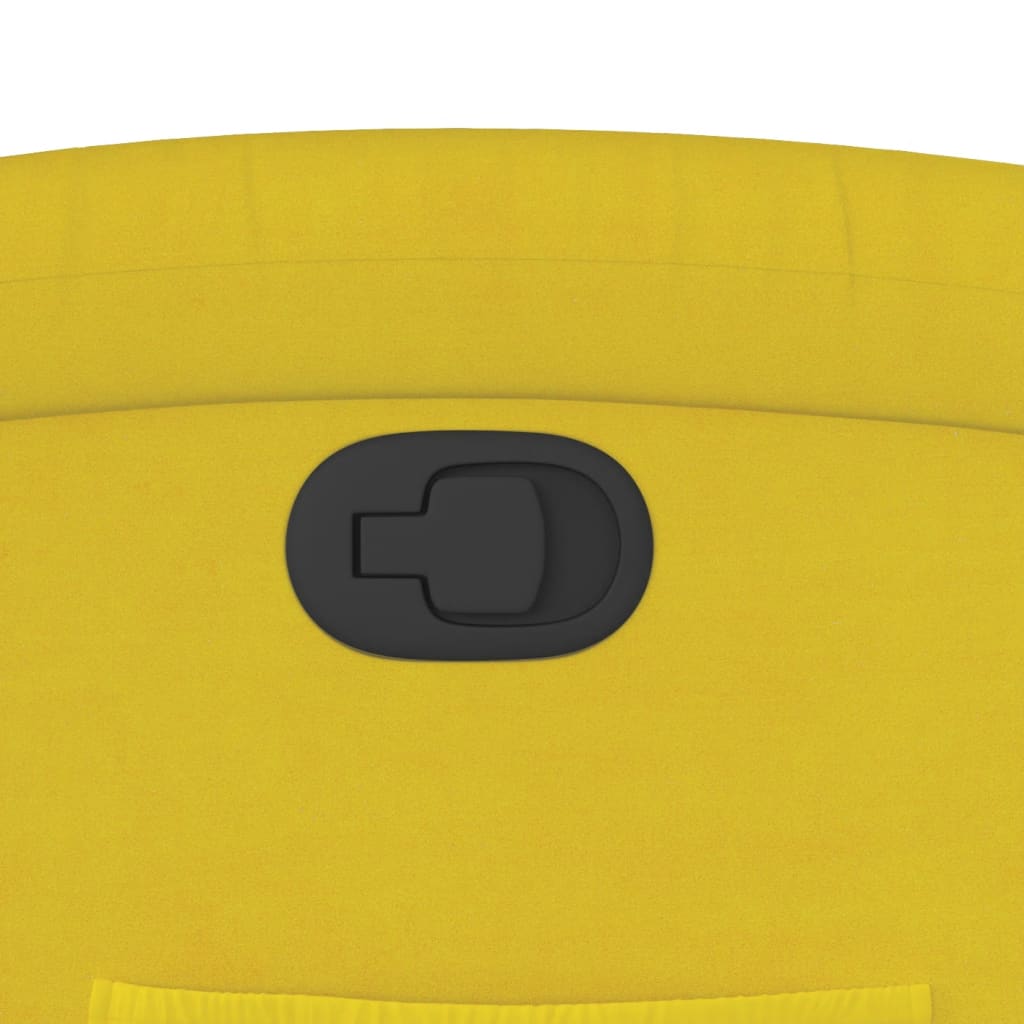 Poltrona reclinável veludo amarelo