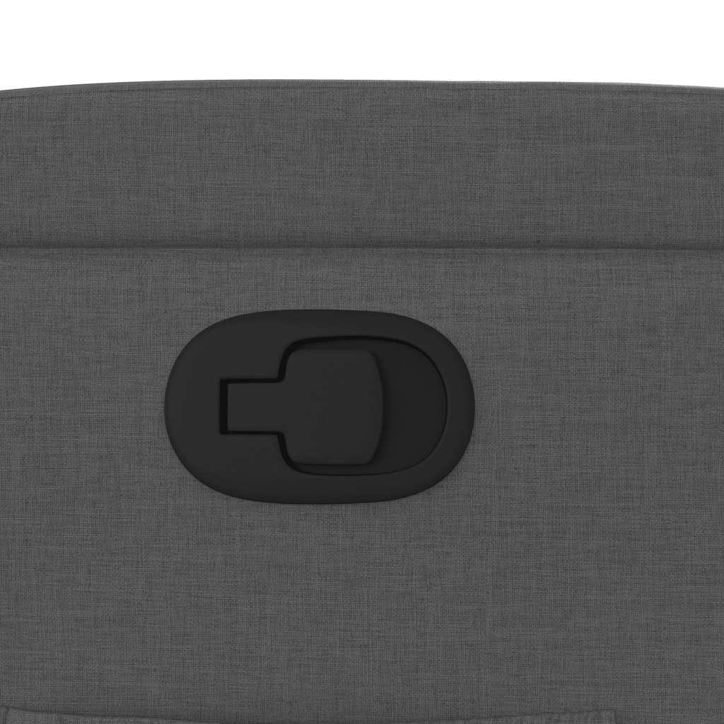 Poltrona reclinável em tecido cinza escuro