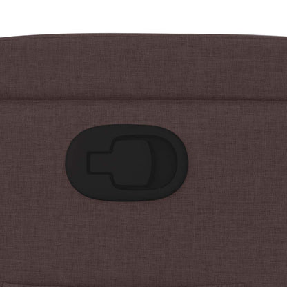 Poltrona reclinável tecido castanho-escuro