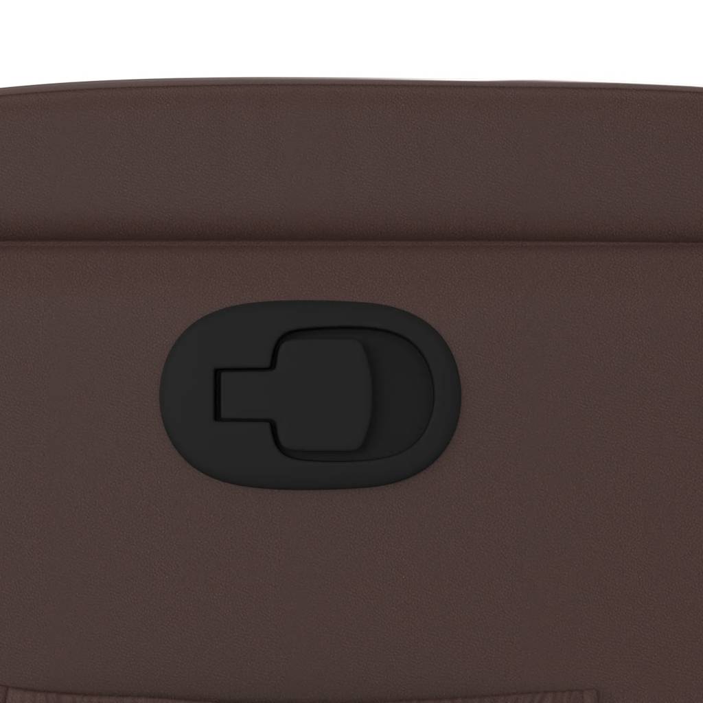 Poltrona reclinável couro artificial castanho