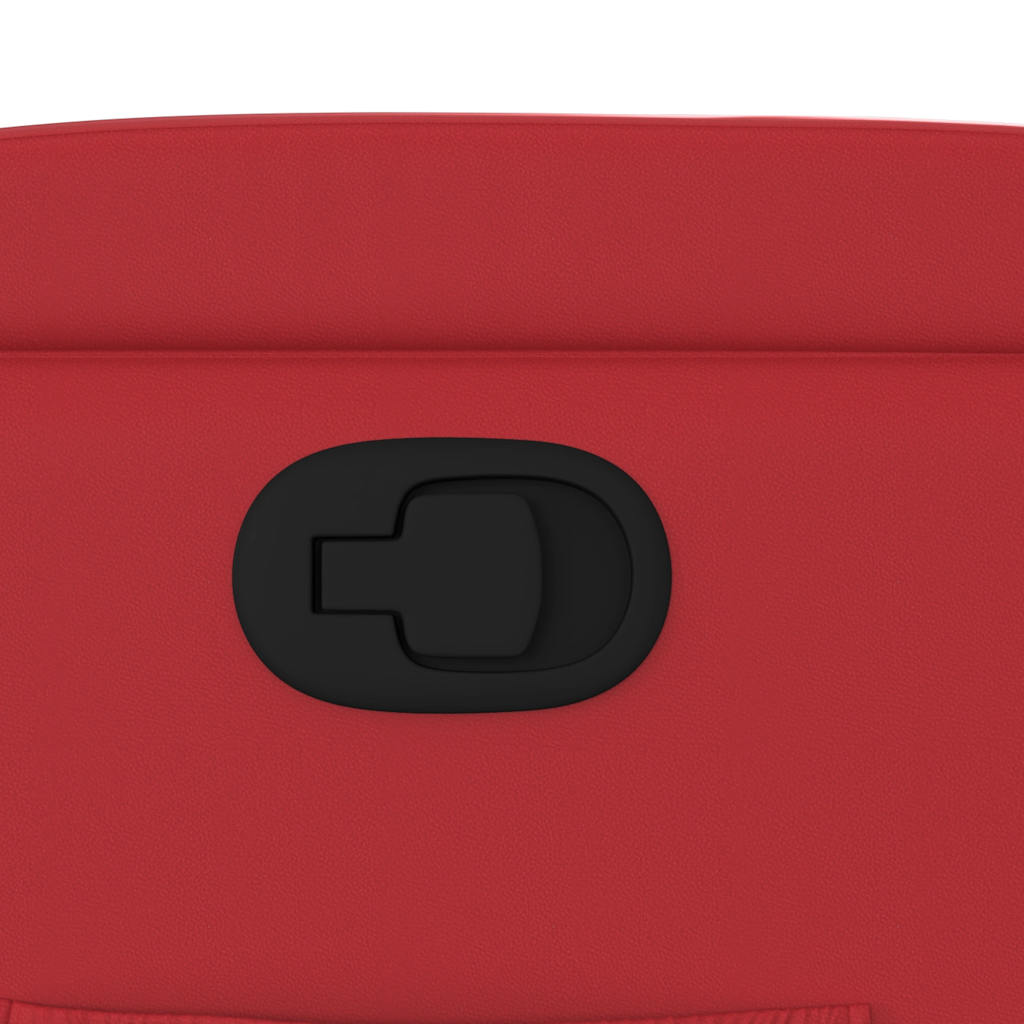 Poltrona reclinável couro artificial vermelho