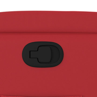 Poltrona reclinável couro artificial vermelho