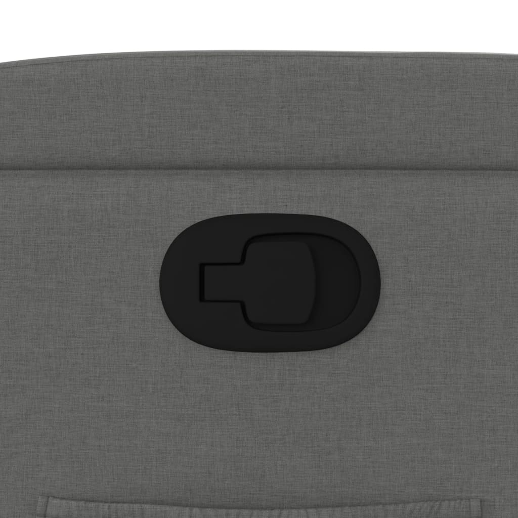 Poltrona reclinável em tecido cinza escuro