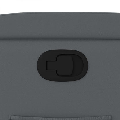 Poltrona reclinável couro artificial cinzento