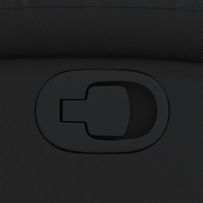 Poltrona reclinável em couro sintético preto