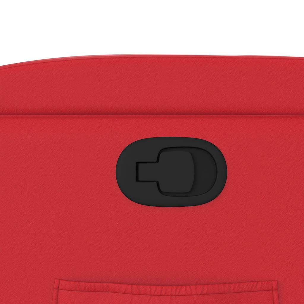 Poltrona reclinável couro artificial vermelho