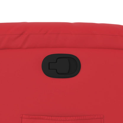 Poltrona reclinável couro artificial vermelho