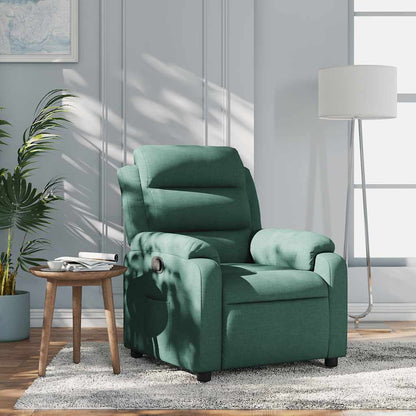 Poltrona reclinável tecido verde-escuro