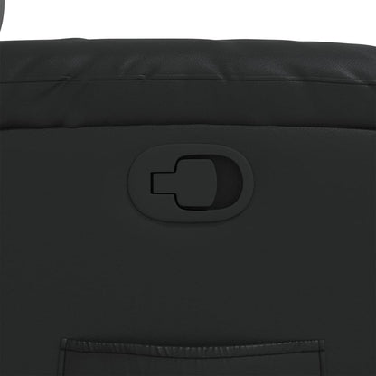 Poltrona reclinável couro artificial preto