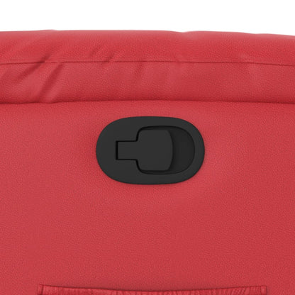 Poltrona reclinável couro artificial vermelho
