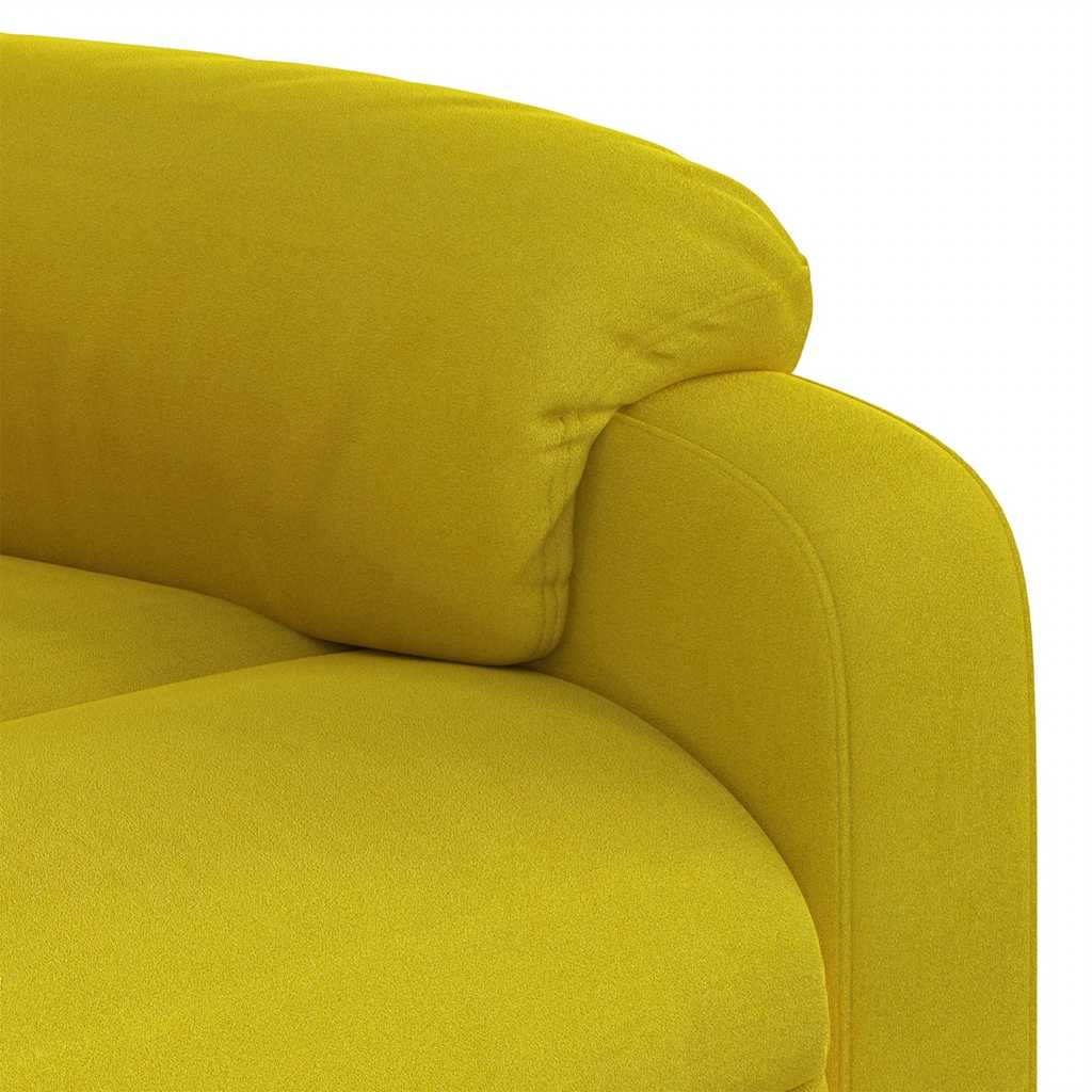 Poltrona reclinável veludo amarelo