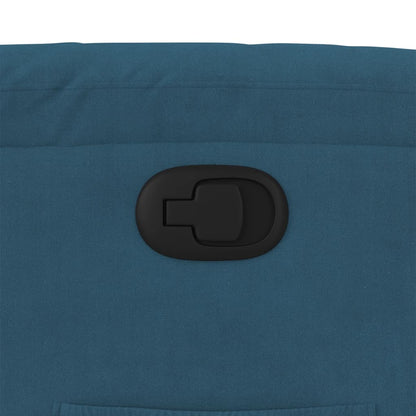 Poltrona reclinável veludo azul