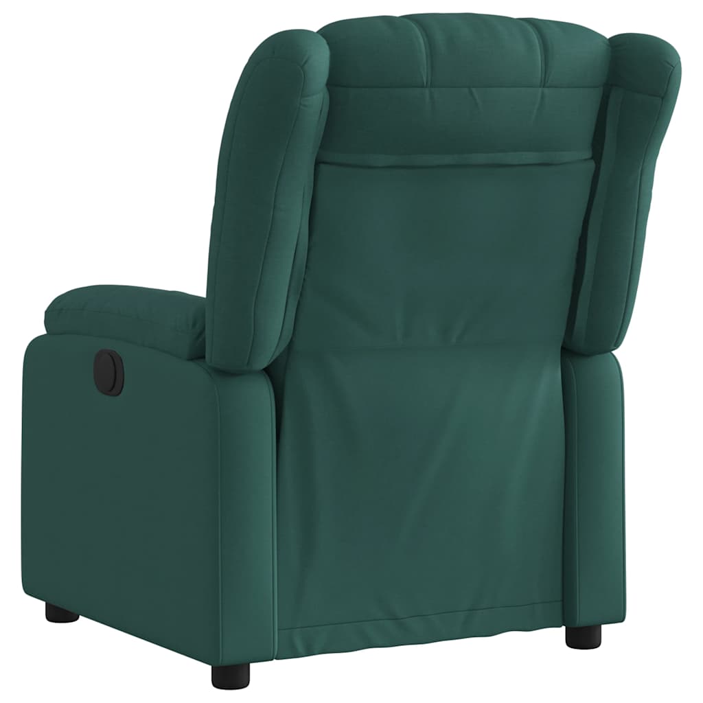 Poltrona reclinável tecido verde-escuro
