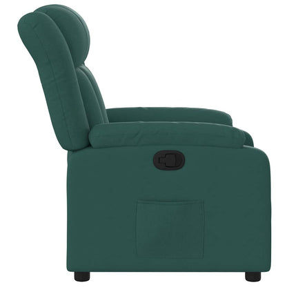 Poltrona reclinável tecido verde-escuro