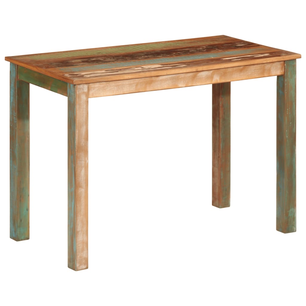 Mesa de jantar 110x55x76 cm madeira recuperada maciça