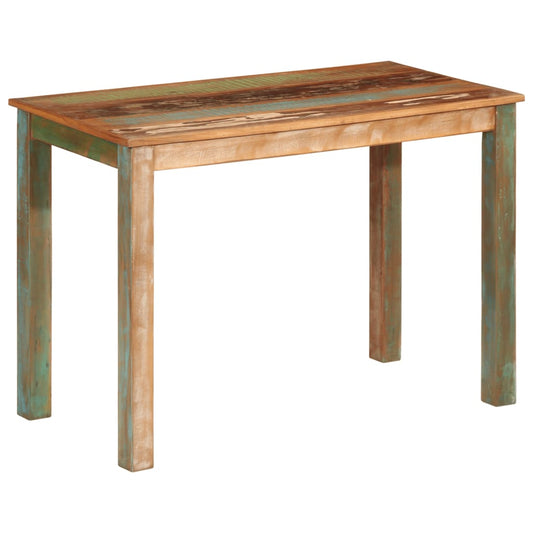 Mesa de jantar 110x55x76 cm madeira recuperada maciça