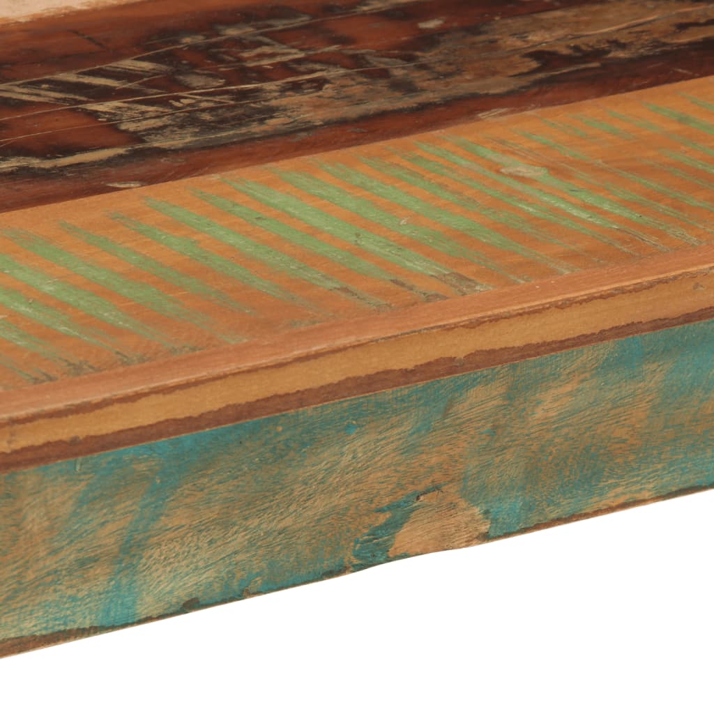 Mesa de jantar 110x55x76 cm madeira recuperada maciça