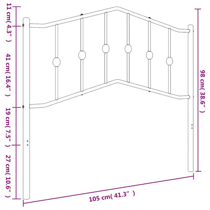 Cabeceira de cama 100 cm metal preto