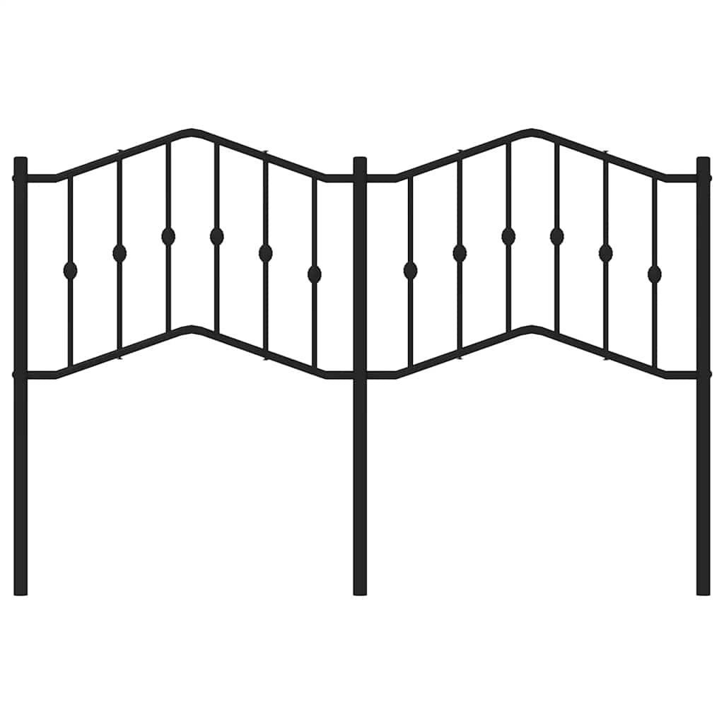 Cabeceira de cama 135 cm metal preto