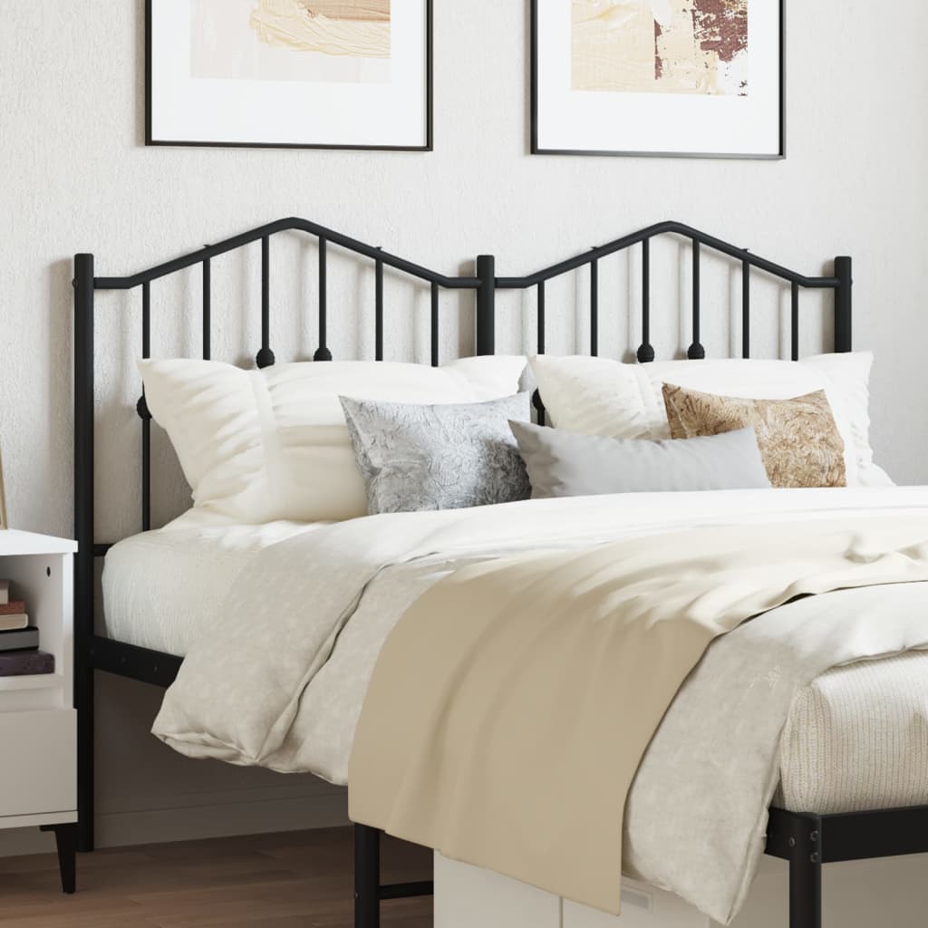 Cabeceira de cama 140 cm metal preto