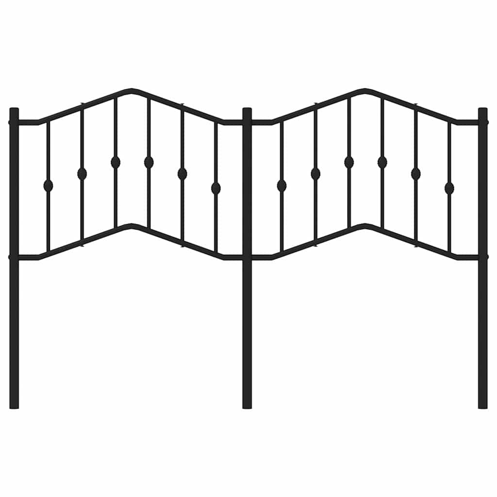 Cabeceira de cama 150 cm metal preto