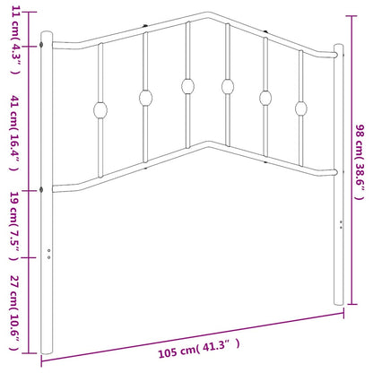Cabeceira de cama 100 cm metal branco