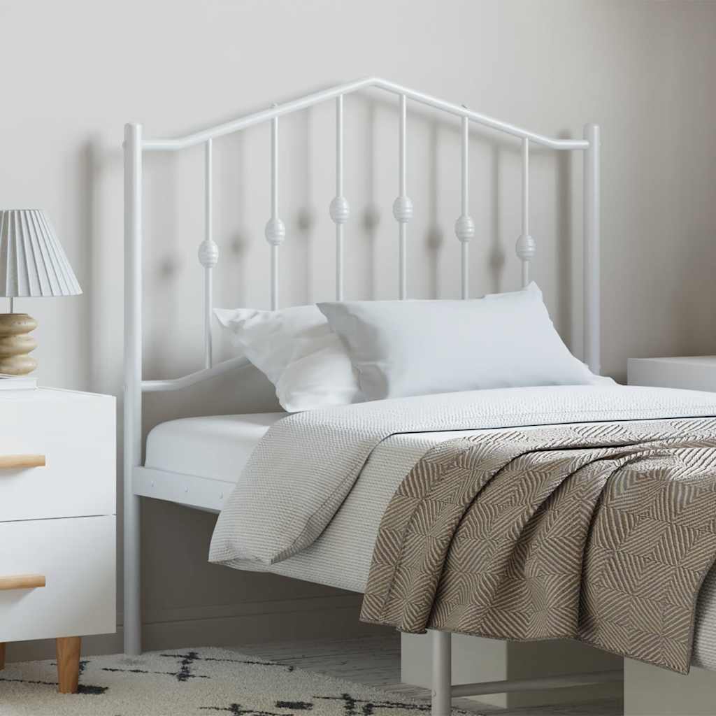 Cabeceira de cama 100 cm metal branco