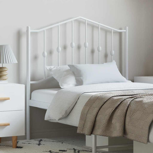 Cabeceira de cama 100 cm metal branco