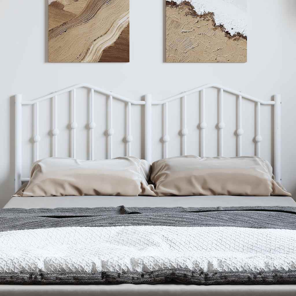 Cabeceira de cama 135 cm metal branco