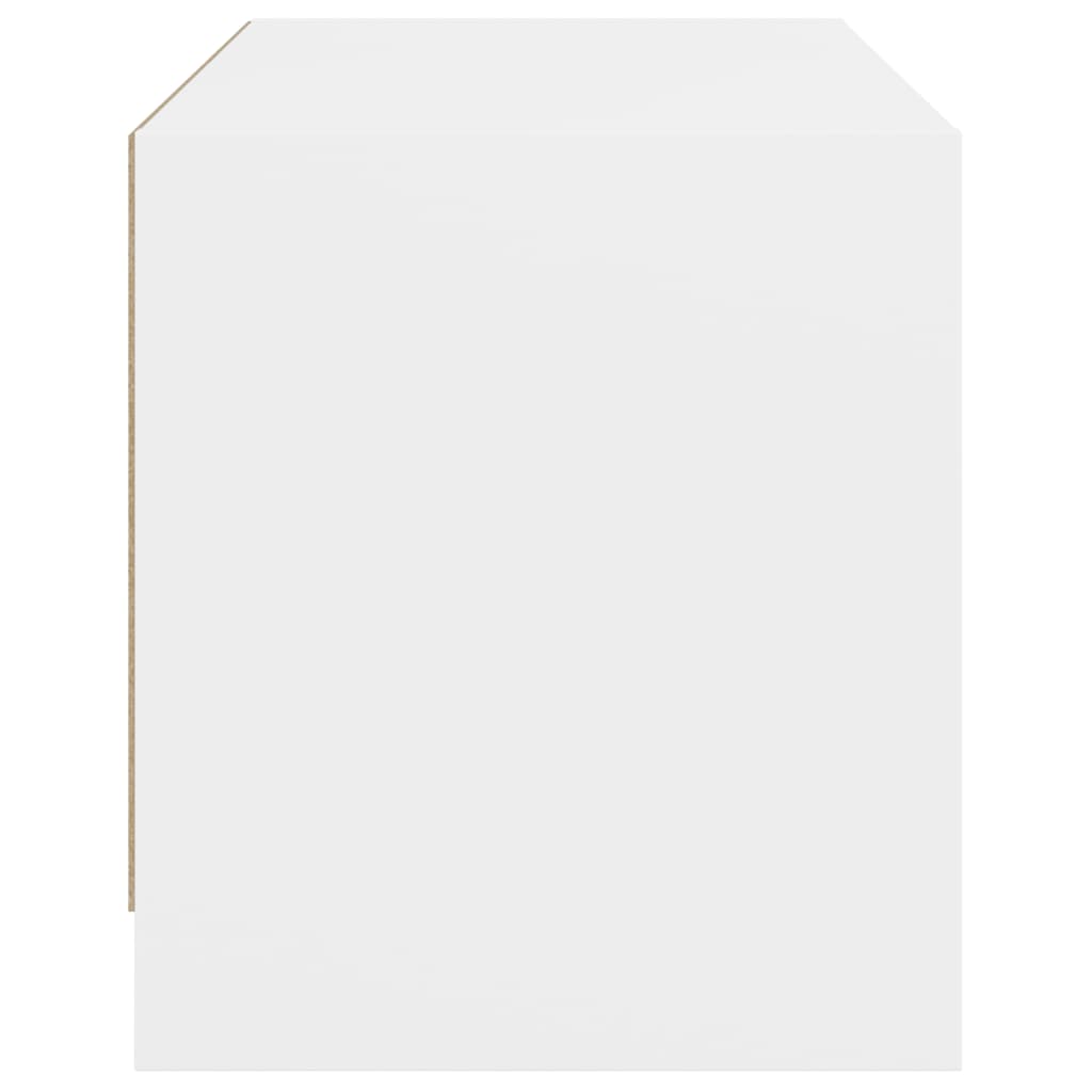 Móvel de TV c/ portas de vidro branco