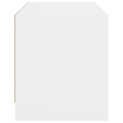 Móvel de TV c/ portas de vidro branco