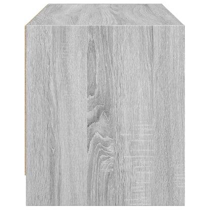 Móvel de TV c/ portas de vidro cinza sonoma