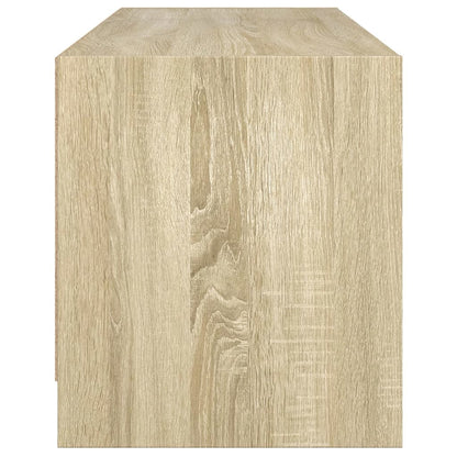 Móvel de TV c/ portas de vidro carvalho sonoma