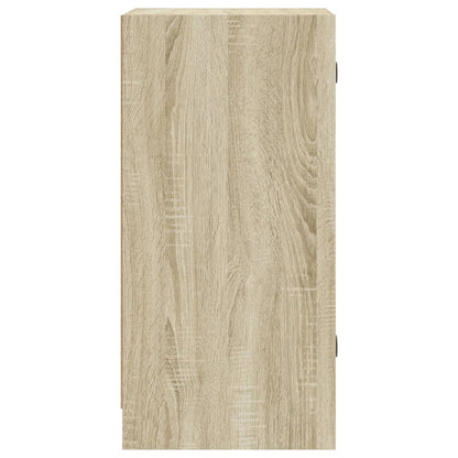 Armário de apoio c/ portas vidro 35x37x75,5 cm carvalho sonoma