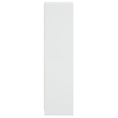 Aparador alto c/ portas de vidro 35x37x142 cm branco