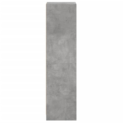 Aparador alto c/ porta de vidro 35x37x142 cm cinza cimento