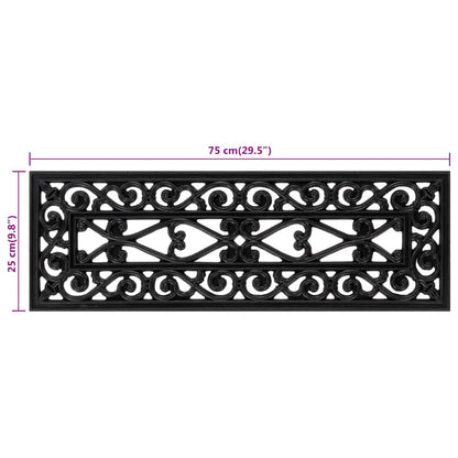 Tapetes para degraus de escada 10 pcs 25x75 cm borracha