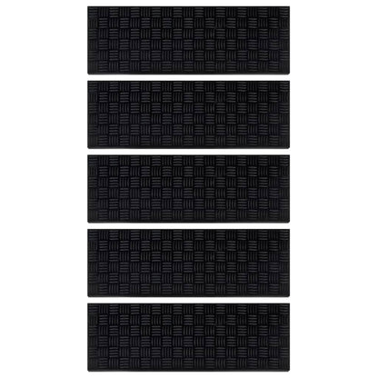Tapetes de escada 5 pcs 25x75 cm borracha