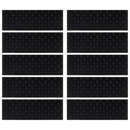 Tapetes para degraus de escada 10 pcs 25x75 cm borracha