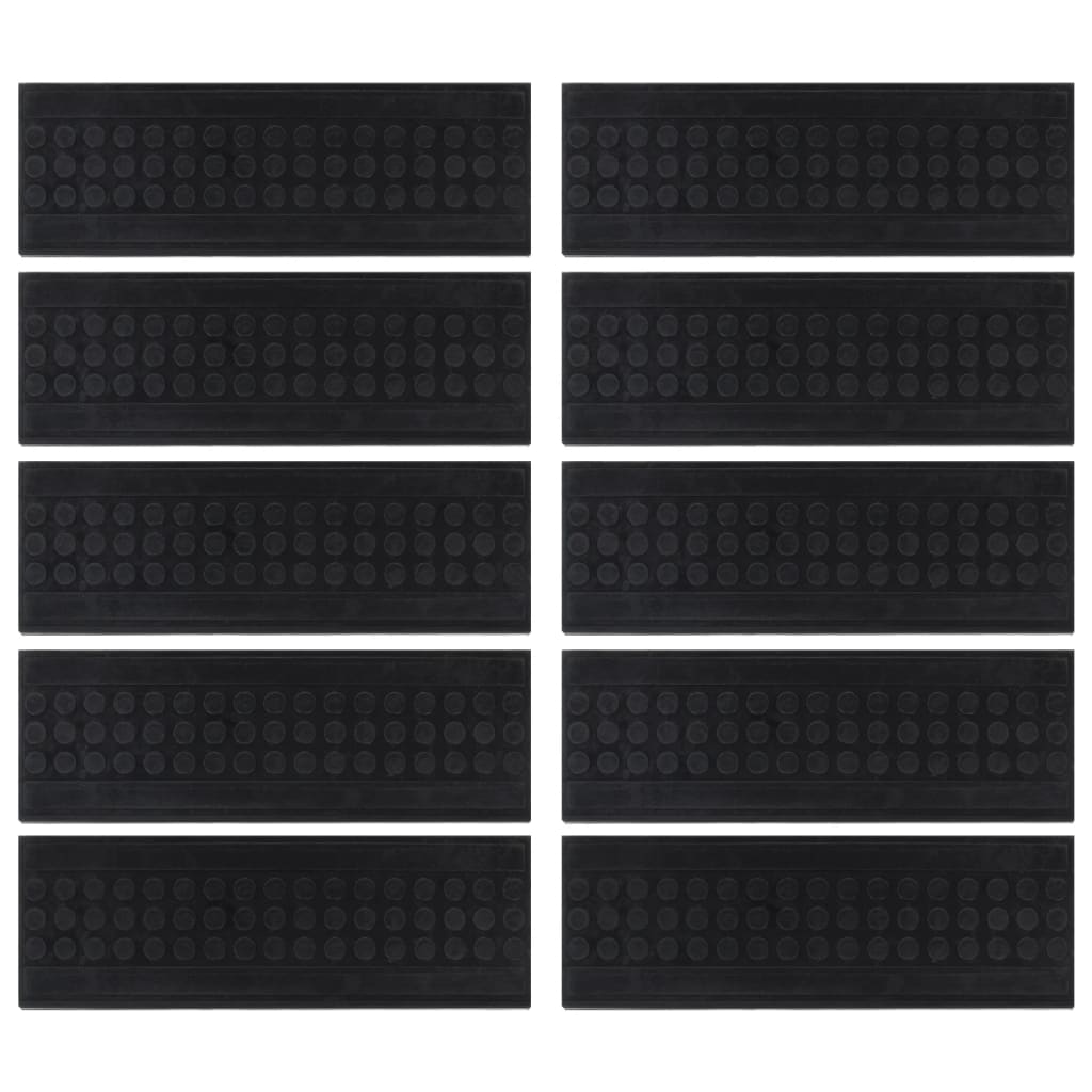 Tapetes para degraus de escada 10 pcs 25x75 cm borracha