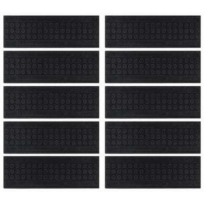 Tapetes para degraus de escada 10 pcs 25x75 cm borracha