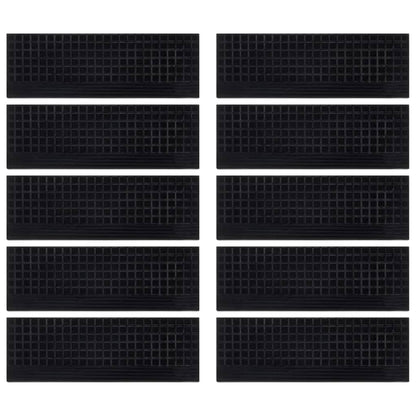 Tapetes para degraus de escada 10 pcs 25x75 cm borracha